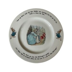 Wedgewood Plate Etruria & Barlaston Beatrix Potter Designs Peter Rabbit England